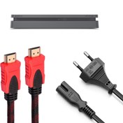 Resim PS4 Slim Güç Kablosu ve Örgülü Hdmi Kablo Set Playstation 4 Aksesuar 