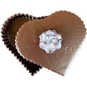 Resim Uretti - Hülya 6683 El Yapımı Kalpli Dekoratif Polyester Takı Kutusu - Şık Masaüstü Takı Organizer - Bakır 