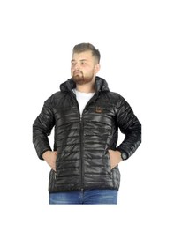 Resim Mode Xl Büyük Beden Mont Kapitone Kapüşonlu 22602 Siyah 001 