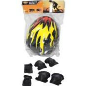 Resim Top Rock Store Renkli Hafif Scooter Bisiklet Kaykay Paten Çocuk Kaskı Koruma Seti 6 Parça-Mor 