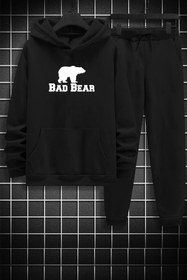 Resim uyguntarz Unisex Bear Baskılı Eşofman Takımı 