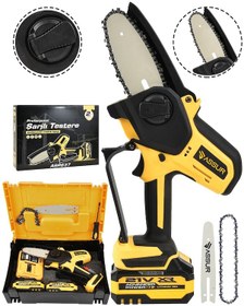Resim Assur Asr637 21v Çift Akülü Şarjlı Dal Budama Testeresi Sarı 