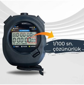 Resim Sevgift El Tipi '10 Lap Hafızalı' Dijital Kronometre | SC-809 