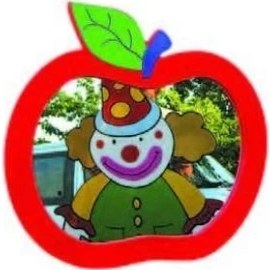 Resim Edutoys Elma Figürlü Lavabo Aynası (50X45 Cm) 