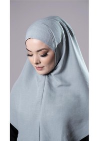 Resim Hürrem Bone Çağla Yeşili Pratik Hazır Geçmeli Tesettür Eşarp Pamuk Caz Kumaş Düz Hijab 2306 32 