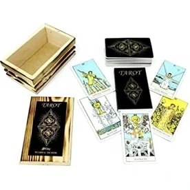 Resim Renklimestore Star Oyun Aletleri Tarot Oyun Kartı Ahşap Kutulu 