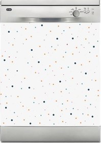 Resim Bulaşık Makinesi Sticker Kaplama Beyaz Eşya Kaplama Renkli Puanti 