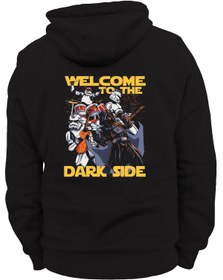 Resim remonz Star Wars Rocks Arka Baskılı, %100 Pamuk, 3 Ipl. Şardonlu, Içi Polar, Çok Kalın Hoodie 