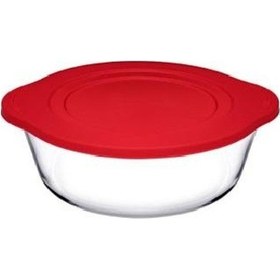 Resim Paşabahçe 59123 Kırmızı Kapaklı Borcam 1450 CC 25 CM 