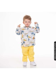 Resim Xo Kids Erkek Palmiyeli Gömlek 9 Ay - 2 Yaş 44619 Egml09029 Ekru 
