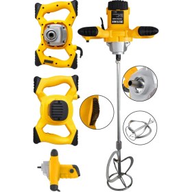 Resim Steiner 2800W Bakır Sargı 6 Kademeli Alçı Boya ve Harç Karıştırıcı Mikser Sarı 