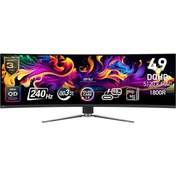 Resim MSI Mpg 491cqpx 49" 240hz 0.03ms Adaptive Sync Curved Dual Qhd Curved Qd-oled Gaming (OYUNCU) Monitö 