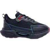 Resim Liger Yüksek Taban Kadın Spor Ayakkabı Sneaker Siyah10 