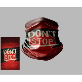 Resim Yazı Tasarımlı Motorcu Çok Amaçlı Outdoor Boyunluk Unisex Bandana Siyah 