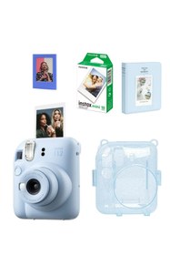 Resim Fujifilm Instax Mini 12 Fotoğraf Makinesi-10lu Film-simli Pleksi Kılıf-64lü Albüm Ve Mıknatıslı Çerçeve Set 2 