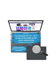 Resim Apple Uyumlu MacBook Pro Kılıf 13inç M1-m2, Dog01nl Type-c'li Model A2338 A2289 A2251 A1706-08 A1989 A2159 İle Beyaz 