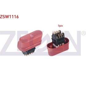 Resim Flasor Anahtarı 7 Pın Kırmızı Isık Fıat Dogan Slx 1993-2002 Zegen 