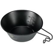 Resim Tenfowee Kamping Ve Doğa Yemeği İçin 304 Paslanmaz Çelik Siyah Titanyum Kaplı Ölçü İlipli Sierra Kase Seti 310ml + 450ml - Taşınabilir Ve Birleştirilebilir Çok Renkli 