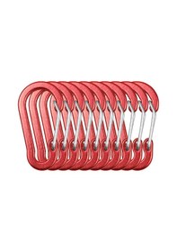 Resim Springsun 10'lu Paket Alüminyum Karabina Kancası, Kampçılık Ve Hiking İçin Hafif Anahtarlık Halkası 