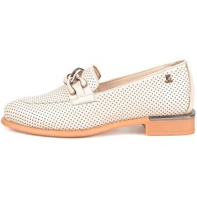 Resim 2050122y Hakiki Deri Full Ortopedik Toka Aksesuarlı Maskülen Günlük Şık Ayakkabı Bej 