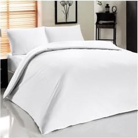 Resim Rns 2 Adet Beyaz Çift Kişilik%100 Pamuk Otel Nevresim Yorgan Kılıfı 200×220 Cm 63 Tel Dokuma 