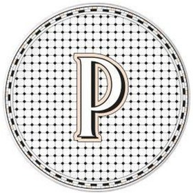 Resim The Mia Emily Pasta Tabağı P Harfli 19 cm EML0017 