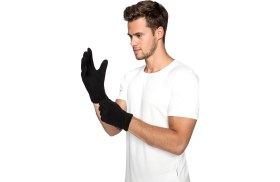 Resim Thermoform Polar Eldiven Nefes Alabilen Kumaşla Outdoor Kullanım İçin Siyah Renk 