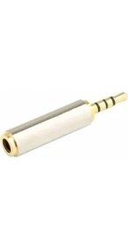 Resim Storemax 2.5mm Erkek 3.5mm Dişi 4 Boğum 3 Çizgi Kulaklıklı Mikrofon Çevieici 