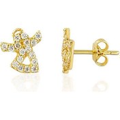 Resim Sembol Gold Melek Altın Küpe Taşlı 