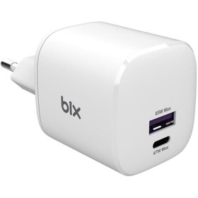 Resim Bix Sv67 67w Supervooc 2.0 Gan Usb Ve Type-c Pd Hızlı Şarj Cihazı 