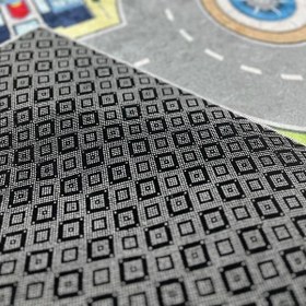 Resim Kaymaz Tabanlı İnce Yıkanabilir Leke Tutmayan Dijital Baskılı Çocuk Halısı Trafik (160x230) 