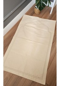 Resim Seccade Naturel Düz Ham Keten Yumuşak Iç Dolgulu 70x115 Sade Ç1 Bej 