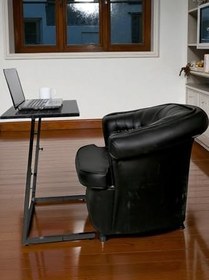 Resim Yükseklik Ayarlı Çok Amaçlı Zigon Fonksiyonel Laptop Sehpası - Siyah 