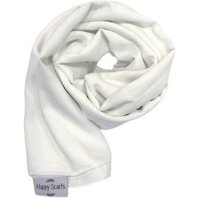 Resim Happy Scarfs Medine Ipeği Şal - Beyaz Beyaz 