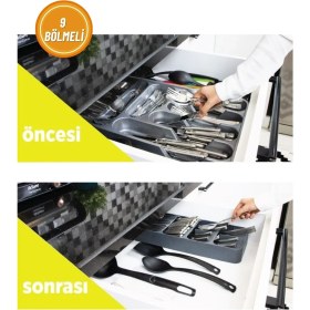 Resim 9 Bölmeli Çekmece Kaşıklık 38 x 17 cm 