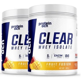 Resim Proteinocean Clear Whey Fruit Fusion 400g - 16 Servis X 2 Adet 