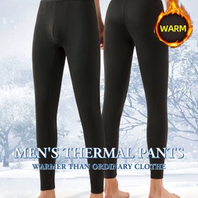 Resim Erkek Termal Kış Pantolonu - Sağlam Slim-Fit - Bacak Isıtıcı Gibi, Kayak, Snowboard ve Açık Hava Aktiviteleri İçin Yüksek Esneklikli Pantolon, Elde Yıkanabilir Soğuk Hava Taytı (Toplu Değil) İç Çamaşırı Gibi Oturum 
