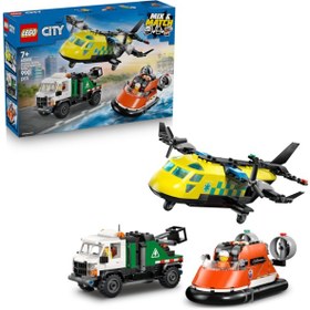 Resim LEGO® City Uçak, Servis Kamyonu ve Hoverkraft Karışımı 60505 -7 Yaş ve Üzeri Çocuklar İçin Yaratıcı Oyuncak Yapım Seti (990 Parça) 