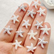 Resim 40 adet Karışık Renk Reçine Denizyıldızı Taşları - Düz Arka Mini Yıldızlar DIY El İşleri, Düğün Dekoru, Tırnak Sanatı ve Scrapbooking için 