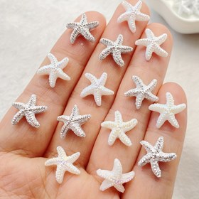 Resim 40 adet Karışık Renk Reçine Denizyıldızı Taşları - Düz Arka Mini Yıldızlar DIY El İşleri, Düğün Dekoru, Tırnak Sanatı ve Scrapbooking için 