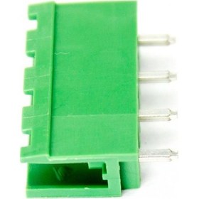 Resim 4 Pin Geçmeli Klemens 180' Erkek 5.08mm Yeşil 