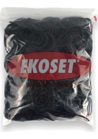 Resim Ekoset 500 Adet Siyah Küçük Paket Lastiği 40 MM 