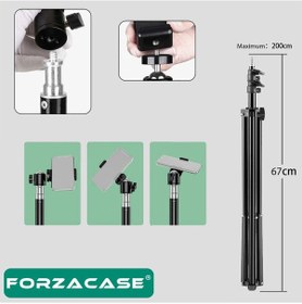 Resim Apple Uyumlu iPhone Telefonlara Kumandalı 3 Ayak Tripod 2m Fc576 