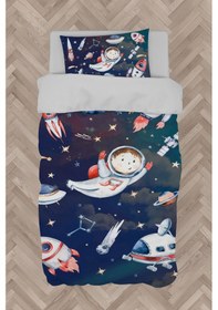 Resim Mekta Home Bebek Ve Çocuk Odası Uzaylı Astronot Desenli Nevresim Takımı 