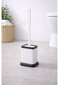 Resim Silikon Tuvalet Fırçası Pratik Silikon Wc Klozet Fırçası Kare Beyaz S-220 beyaz 