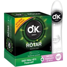 Resim Okey Rötar 45'li Prezervatif&Okey Zero Kayganlaştırıcı Jel 100ml 