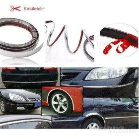 Resim Tiger Marketing Nokta 9 mm 3D Dekoratif Krom Nikelaj Şerit Çıta Panjur Şerit 10 Metre 