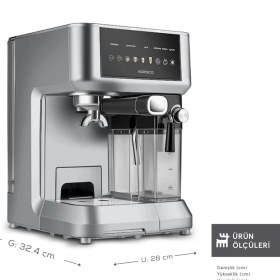 Resim Karaca Mycaffe Barista S10 Entegre Süt Hazneli Otomatik Espresso Latte ve Cappuccino Mak. Galaxygrey 