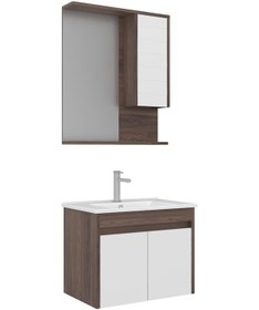 Resim Orka Serra 65 Cm Navaro/beyaz Banyo Dolabı Takımı Navaro/beyaz 