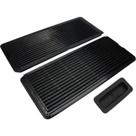 Resim İdeal Otomotiv Mercedes W202 W203 W209 W210 W211 W215 W219 W220 Sunroof Perde Kolu & Izgara Kapağı (Siyah) 